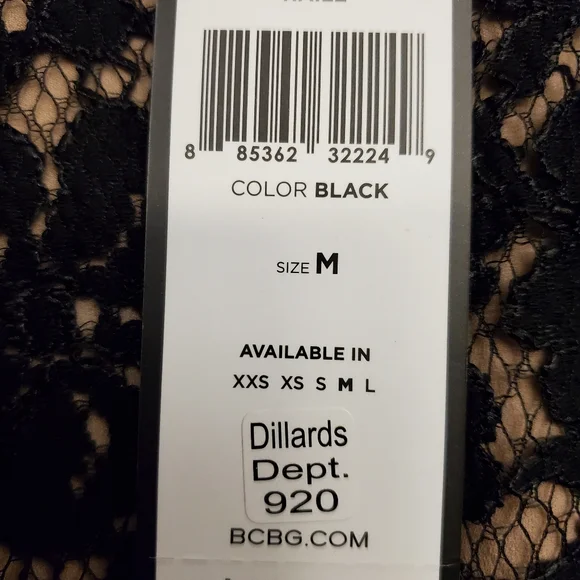 BCBG Max Azria Black Haile Lace Romper. Size Medium. Blank/Tan/Nude. NWT - Picture 7 of 7